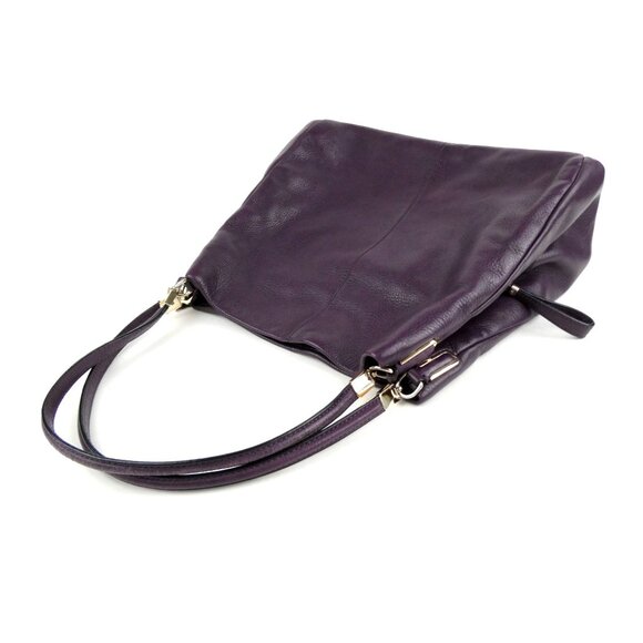 Coach Madison Phoebe Purple Leather Hobo Shoulder Bag 26224 - Picture 4 of 13